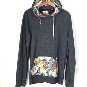 ON THE BYAS HAWAIIAN HOODIE SIZE LARGE